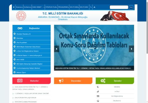 ANKARA / ELMADAĞ - Dr.Ahmet Kazım Mıhçıoğlu Ortaokulu