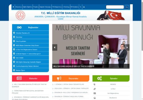 ANKARA / ÇANKAYA - Kocatepe Mimar Kemal Anadolu Lisesi