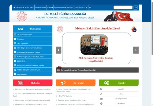 ANKARA / ÇANKAYA - Mehmet Zakir Ekni Anadolu Lisesi