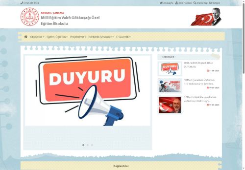 ANKARA / ÇANKAYA - Millî Eğitim Vakfı Gökkuşağı Özel Eğitim İlkokulu