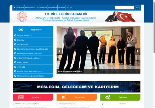 ANKARA / ETİMESGUT - Ankara Etimesgut Hayriye-Ethem Turhanlı Kız Mesleki ve Teknik Anadolu Lisesi