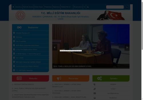 ANKARA / ÇANKAYA - 50. Yıl Şehit Uhud Kadir Işık Anadolu Lisesi