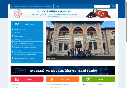 ANKARA / ÇUBUK - Çubuk Ahi Evran Mesleki ve Teknik Anadolu Lisesi