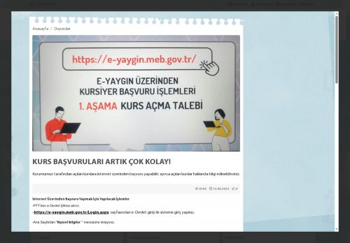 ANKARA / KAHRAMANKAZAN - Kahramankazan Halk Eğitimi Merkezi