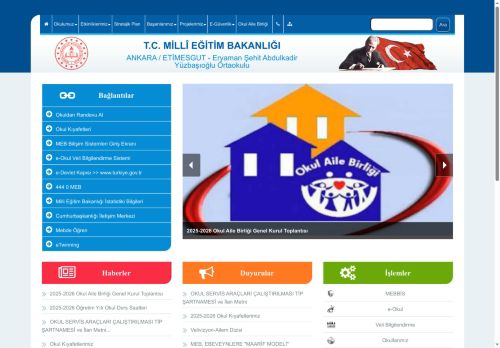 ANKARA / ETİMESGUT - Eryaman Şehit Abdulkadir Yüzbaşıoğlu Ortaokulu