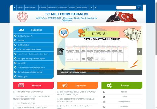 ANKARA / ETİMESGUT - Etimesgut Necip Fazıl Kısakürek Ortaokulu