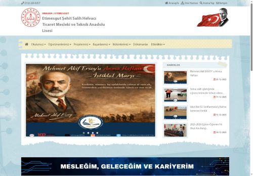 ANKARA / ETİMESGUT - Etimesgut Şehit Salih Helvacı Ticaret Mesleki ve Teknik Anadolu Lisesi