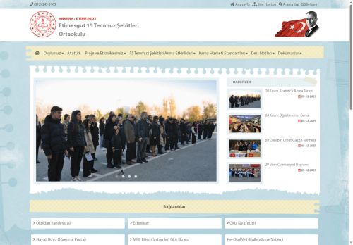 ANKARA / ETİMESGUT - Etimesgut 15 Temmuz Şehitleri Ortaokulu