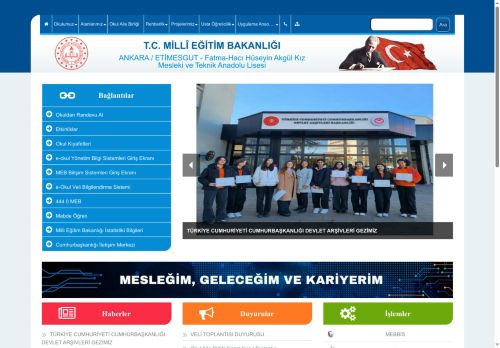 ANKARA / ETİMESGUT - Fatma-Hacı Hüseyin Akgül Kız Mesleki ve Teknik Anadolu Lisesi