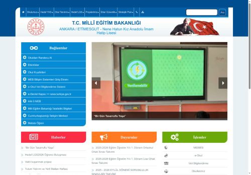 ANKARA / ETİMESGUT - Nene Hatun Kız Anadolu İmam Hatip Lisesi