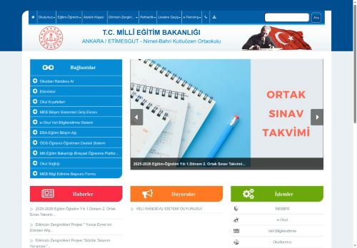 ANKARA / ETİMESGUT - Nimet-Bahri Kutluözen Ortaokulu