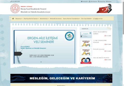 ANKARA / GÖLBAŞI - Necip Fazıl Kısakürek Ticaret Mesleki ve Teknik Anadolu Lisesi