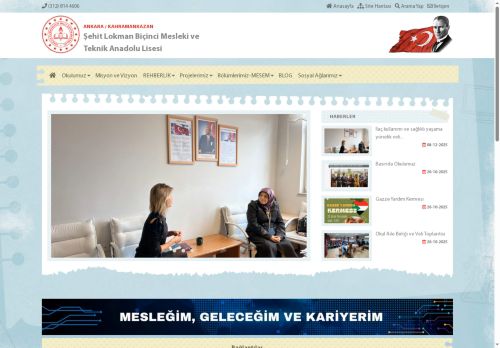 ANKARA / KAHRAMANKAZAN - Şehit Lokman Biçinci Mesleki ve Teknik Anadolu Lisesi