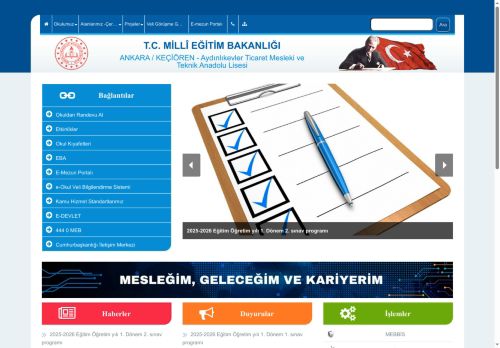 ANKARA / KEÇİÖREN - Aydınlıkevler Ticaret Mesleki ve Teknik Anadolu Lisesi
