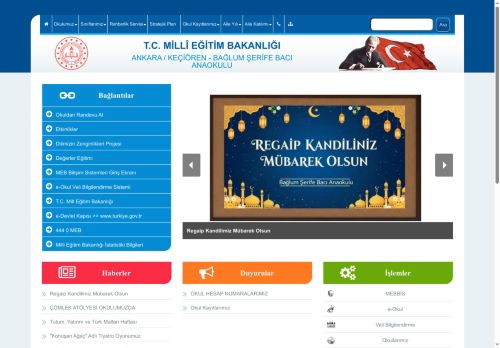 ANKARA / KEÇİÖREN - BAĞLUM ŞERİFE BACI ANAOKULU