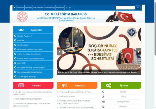 ANKARA / KEÇİÖREN - Hezarfen Ahmet Çelebi Bilim ve Sanat Merkezi