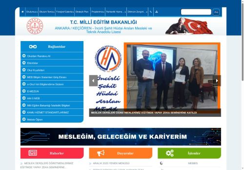 ANKARA / KEÇİÖREN - İncirli Şehit Hüdai Arslan Mesleki ve Teknik Anadolu Lisesi