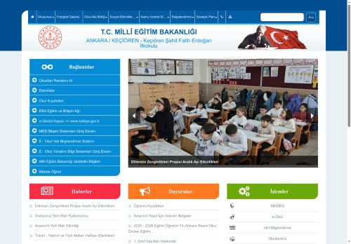 ANKARA / KEÇİÖREN - Keçiören Şehit Fatih Erdoğan İlkokulu