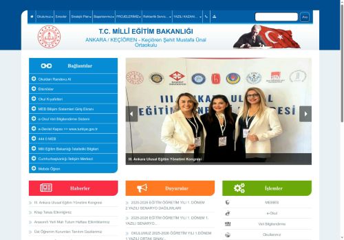 ANKARA / KEÇİÖREN - Keçiören Şehit Mustafa Ünal Ortaokulu