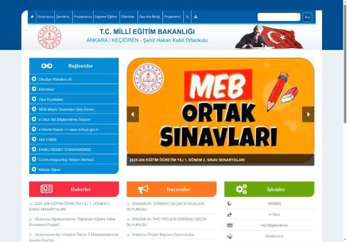 ANKARA / KEÇİÖREN - Şehit Hakan Kabil Ortaokulu