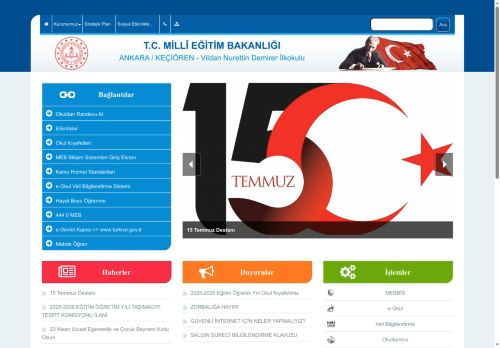 ANKARA / KEÇİÖREN - Vildan Nurettin Demirer İlkokulu