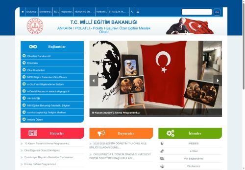 ANKARA / POLATLI - Polatlı Huzurevi Özel Eğitim Meslek Okulu