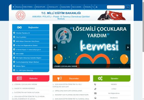 Polatlı 15 Temmuz Demokrasi Şehitleri İlkokulu - ANKARA / POLATLI