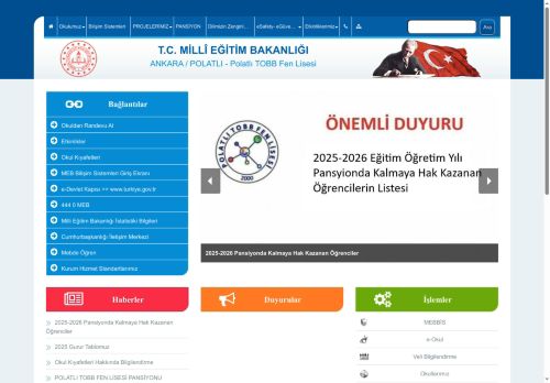 ANKARA / POLATLI - Polatlı TOBB Fen Lisesi