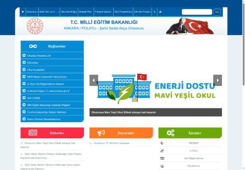 ANKARA / POLATLI - Şehit Sedat Akça Ortaokulu