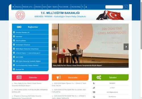 ANKARA / MAMAK - Kutludüğün İmam Hatip Ortaokulu