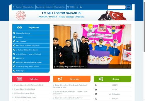 ANKARA / MAMAK - Rotary Yeşiltepe Ortaokulu