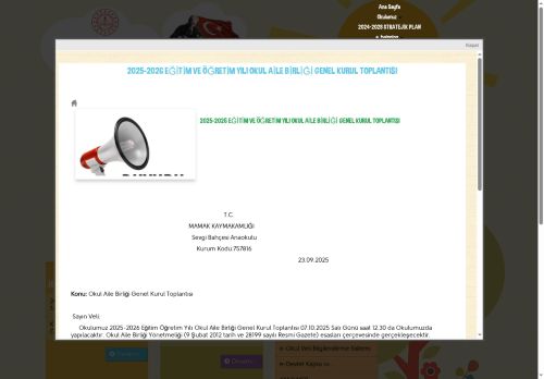 ANKARA / MAMAK - Sevgi Bahçesi Anaokulu