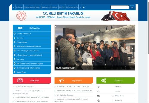ANKARA / MAMAK - Şehit Bülent Karalı Anadolu Lisesi