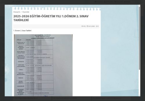 ANKARA / MAMAK - Ticaret Odası Ortaokulu