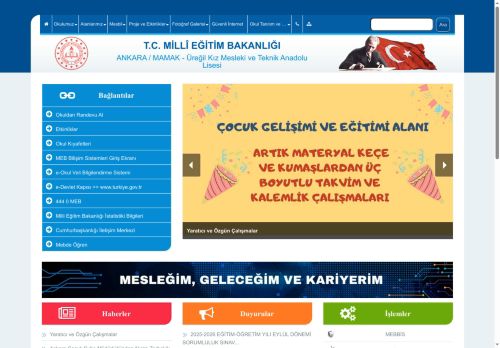 ANKARA / MAMAK - Üreğil Kız Mesleki ve Teknik Anadolu Lisesi