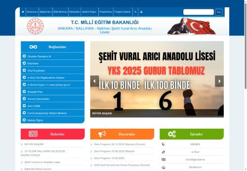 ANKARA / NALLIHAN - Nallıhan Şehit Vural Arıcı Anadolu Lisesi