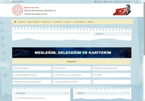 ANKARA / NALLIHAN - Şükran Kora Kimya Mesleki ve Teknik Anadolu Lisesi