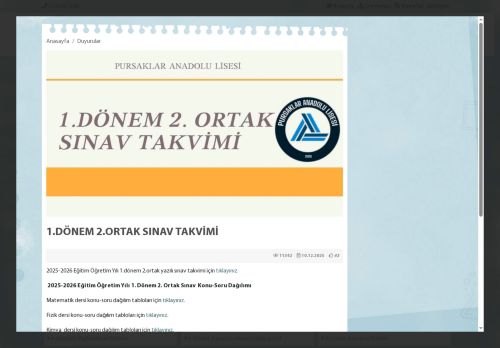 ANKARA / PURSAKLAR - Pursaklar Anadolu Lisesi