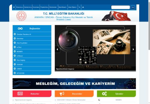 ANKARA / SİNCAN - Özcan Sabancı Kız Mesleki ve Teknik Anadolu Lisesi