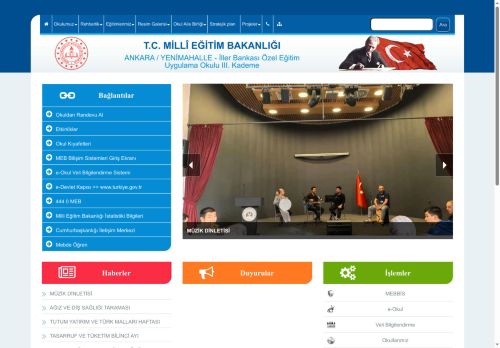 ANKARA / YENİMAHALLE - İller Bankası Özel Eğitim Uygulama Okulu III. Kademe