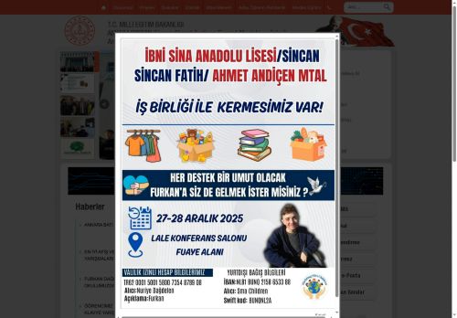 ANKARA / SİNCAN - Sincan Ahmet Andiçen Ticaret Mesleki ve Teknik Anadolu Lisesi