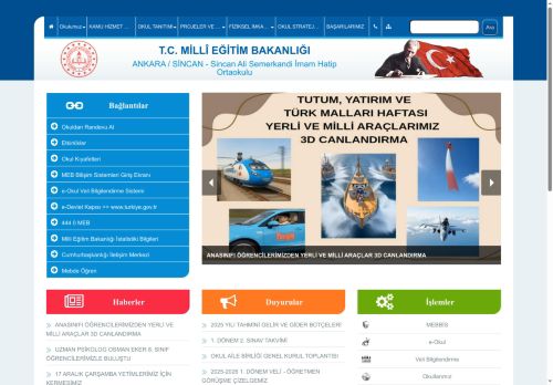 ANKARA / SİNCAN - Sincan Ali Semerkandi İmam Hatip Ortaokulu