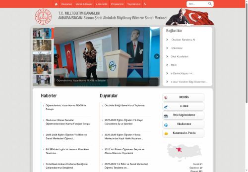 ANKARA / SİNCAN - Sincan Şehit Abdullah Büyüksoy Bilim ve Sanat Merkezi