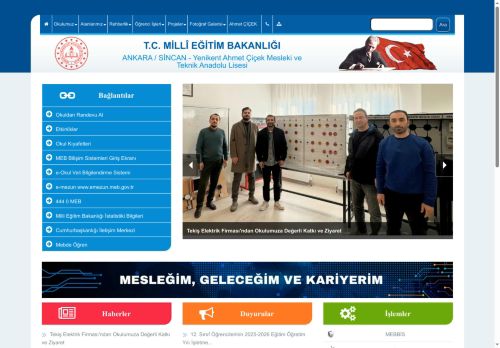 ANKARA / SİNCAN - Yenikent Ahmet Çiçek Mesleki ve Teknik Anadolu Lisesi