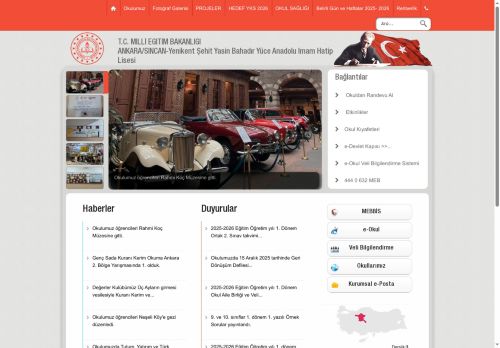 ANKARA / SİNCAN - Yenikent Şehit Yasin Bahadır Yüce Anadolu İmam Hatip Lisesi