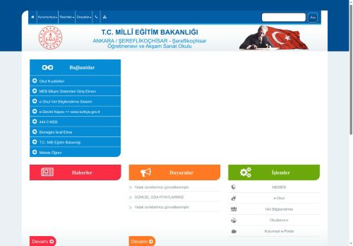 ANKARA / ŞEREFLİKOÇHİSAR - Şereflikoçhisar Öğretmenevi ve Akşam Sanat Okulu