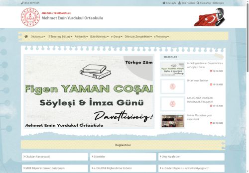 ANKARA / YENİMAHALLE - Mehmet Emin Yurdakul Ortaokulu