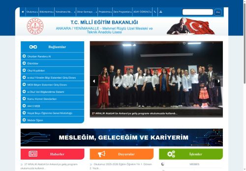 ANKARA / YENİMAHALLE - Mehmet Rüştü Uzel Mesleki ve Teknik Anadolu Lisesi