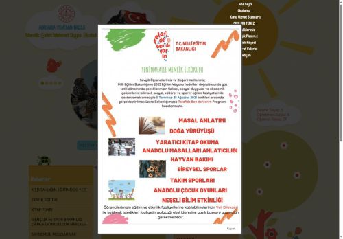 ANKARA / YENİMAHALLE - Memlik Şehit Mehmet Uygun İlkokulu