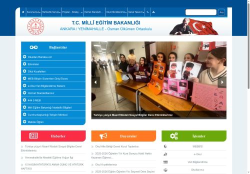 ANKARA / YENİMAHALLE - Osman Ülkümen Ortaokulu